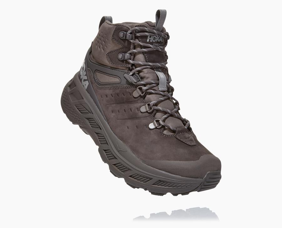 Botas De Montaña Hoka One One Hombre - Stinson Mid Gore-Tex - Marrones - QCY870623